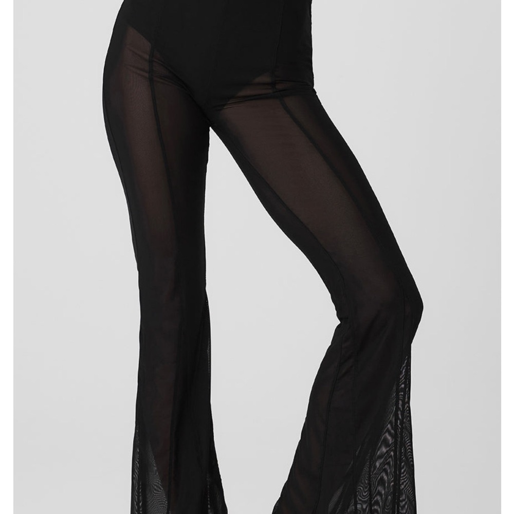 Alo Yoga High waisted flicker pant- Black mesh
